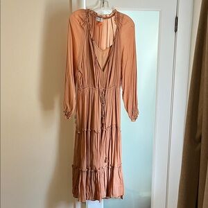 Dress Forum Peach Long Sleeve Dress